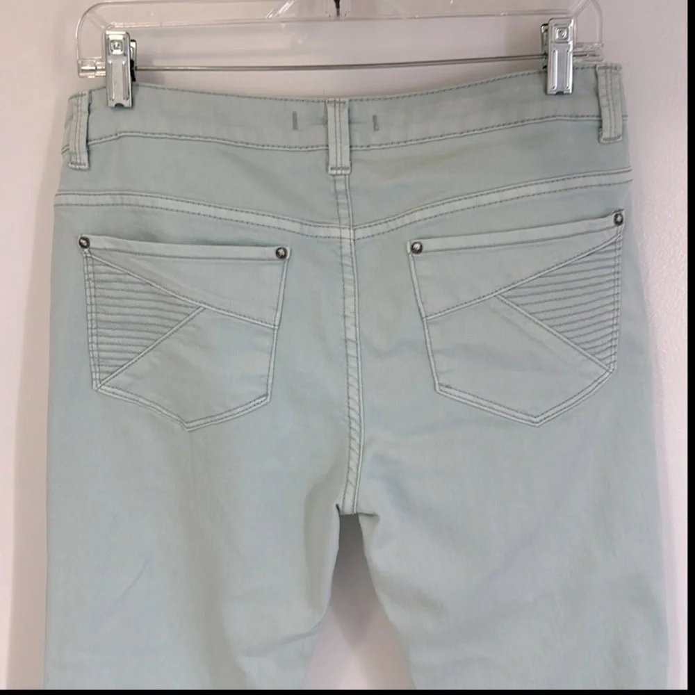 Free People Sky Blue Raw Hem Flare Jeans - Picture 4 of 6